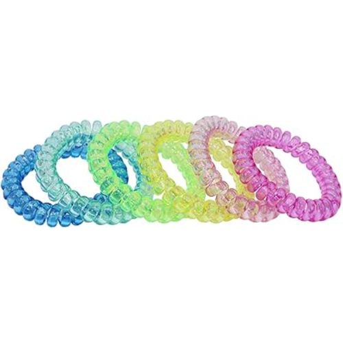 Sensory Fidget Bracelet Stretchy Coil Bracelets for Kids, 6 Pack Toddler Bracelets Funny Speech and Communication Aid Sensory Toys for Boys Girls with Autism ADHD Anxiety or Special Needs