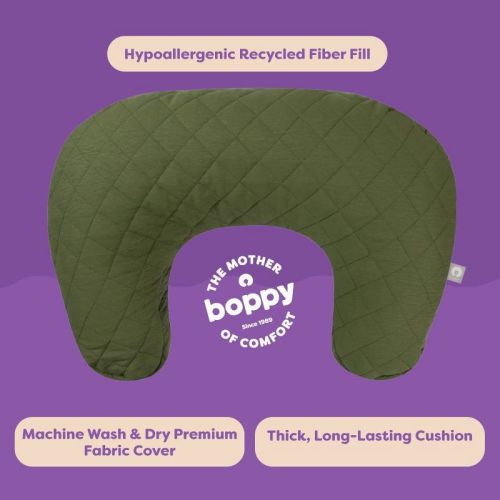 Boppy Luxe Nursing Pillow - Green Moss Quilt
