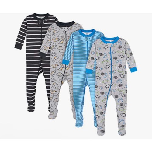 Gerber baby-boys Baby-boys 4-pack Footed Pajamas