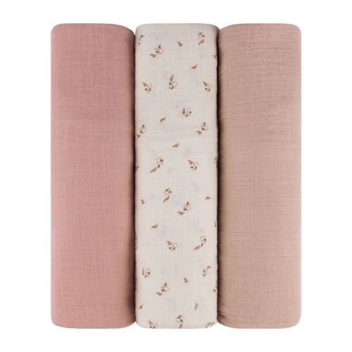 Ely's & Co. Cotton Muslin Swaddle Blanket 3 Pack