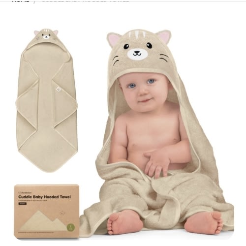 Cuddle Baby Hooded Towel -cat