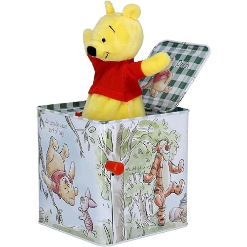 KIDS PREFERRED Disney Baby Winnie The Pooh Jack-in-The-Box - Musical Toy for Babies Multi ,6.5"