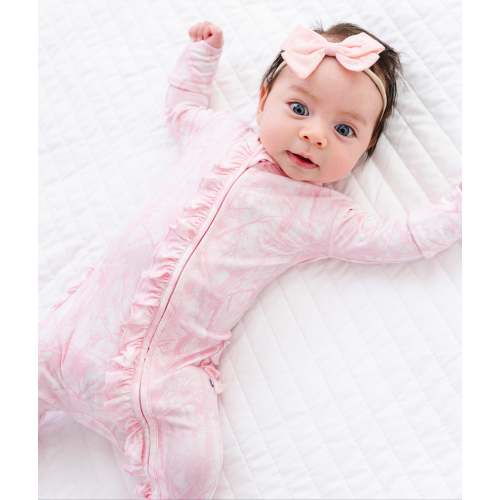 Pink Tree Camo Ruffle Convertible Romper