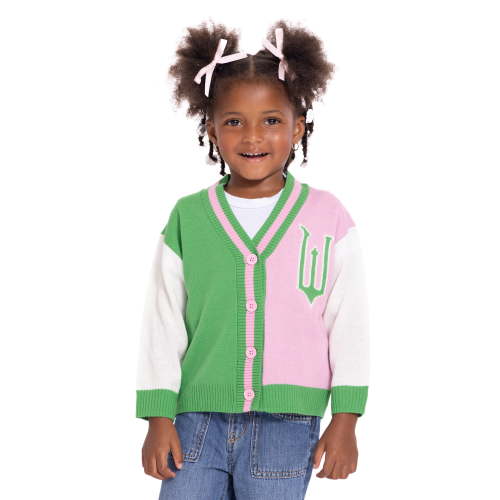 Wicked Toddler Girls Button Down Cardigan with Long Sleeves, Sizes 2T-5T