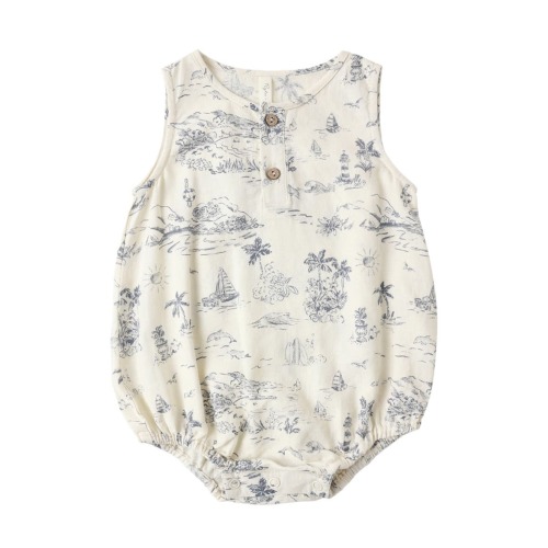 Beau Linen Blend Bubble Romper