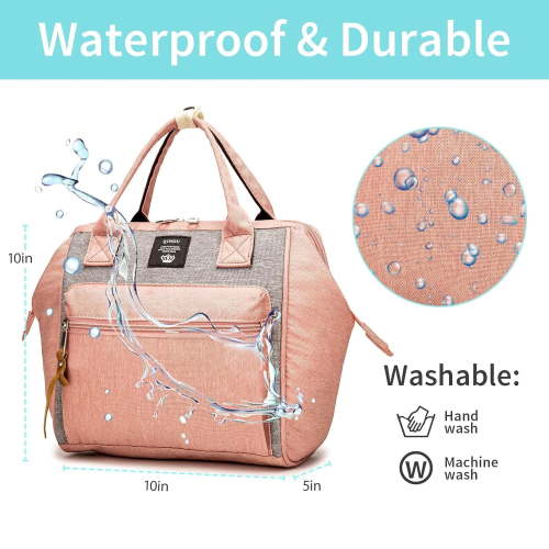 Diaper Bag, Baby Diaper Bags, Mini Diaper Tote and Portable Crossbody Backpack with Insulated Pocket with Handle Adjustable Shoulder Strap for Mom or Dad, Wear-Resistant(Black)
