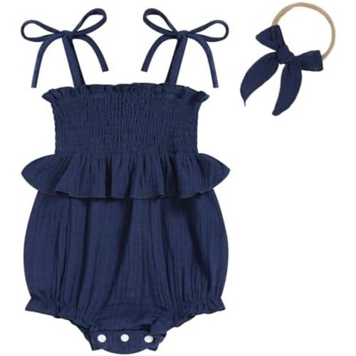 Baby Girl Romper Ruffle Newborn Girl Bodysuit Jumpsuit Baby Girl Clothes Outfit 0-18M