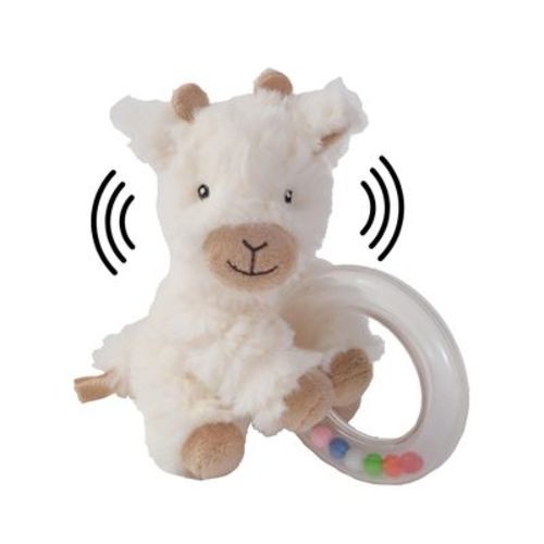 Bearington Lil' Lofty 5.5 Inch Giraffe Baby Rattle - Soft Rattles for Babies 0-6 Months