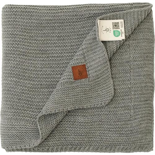 Soft Knit Baby Blanket 30x40 in, Light Grey, Oeko-Tex