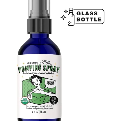 Legendairy Milk Pumping Spray 4 oz., Helps Sore Nipples & Clogged Ducts, Organic Lubricant for Breast Shields and Flanges, Vegan Breast Pump Spray, Natural & Lanolin-Free, Made in USA