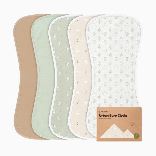 KeaBabies Urban Burp Cloths (5 Pack) - Hillside