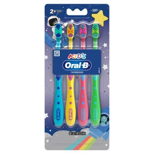 Oral-B Kids' Soft Toothbrush with Space Designs - 4pk