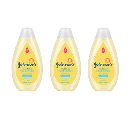 Johnson's Head-To-Toe Tearless Baby Wash & Shampoo, 3 x 16.9 fl. oz