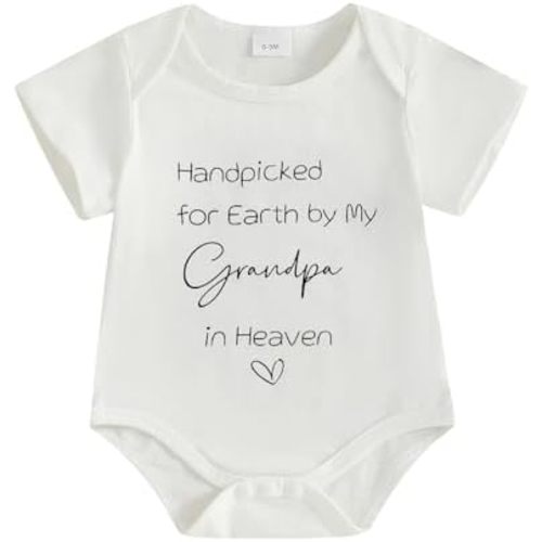 Balaflyie Baby Announcement Bodysuit Handpicked From Heaven Pregnancy Announcement Onesie for Family