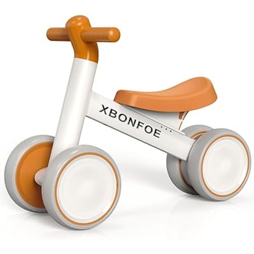 Baby Balance Bike for 1 Year Old Boys Girls, 10-24 Month Toddler Balance Bike, Baby Bike with No Pedal 4 Silence Wheels, First Ride on Toys with Adjustable Soft Seat, First Birthday Gifts