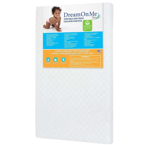 Dream On Me Extra Firm Fiber Crib Mattress - White