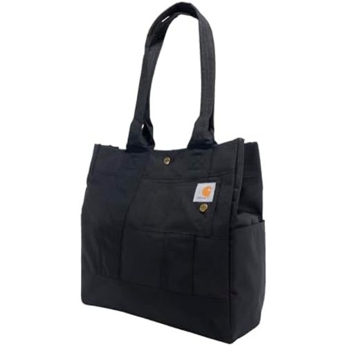 Carhartt Vertical Snap Tote, Durable Water Resistant Tote Bag with Snap Closure