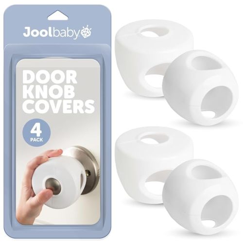 Jool Baby Door Knob Covers for Child Safety (4 Pack) - Easy to Install