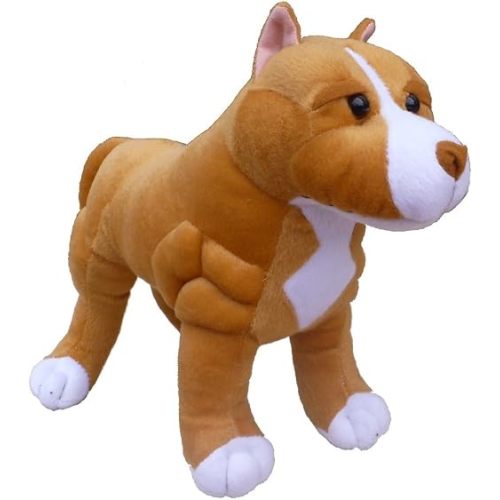 Adore 13" Standing Boss the Pit Bull Dog Plush Stuffed Animal Toy