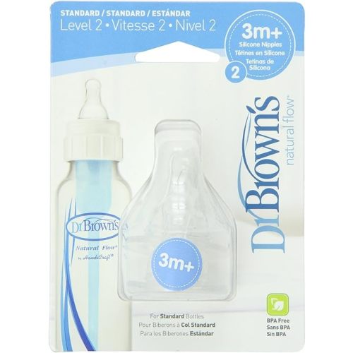 Dr. Brown's 8 Pack Natural Flow Level 2 Standard Nipple