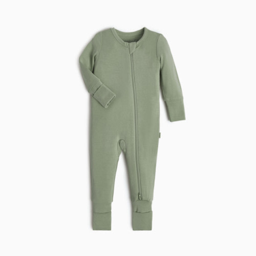 Tiny Kind Bamboo Viscose Convertible Footie - Green, 0-3 M