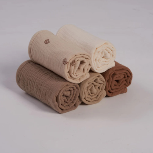 Organic Muslin Burp Cloths - Dusty Dunes 5 Pack – Zoesage