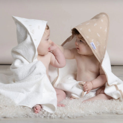 Organic Cotton 2pk Hooded Towels - Chestnut