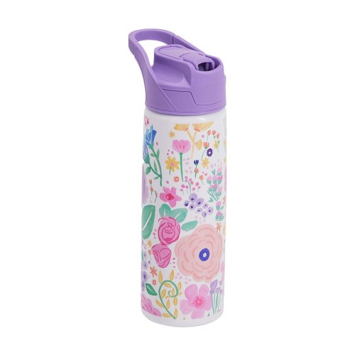Lavender Floral Blooms Mackenzie Water Bottle