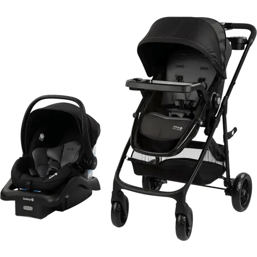 Safety 1st Grow and Go Flex 8-in-1 Car Seat Stroller Combo, Baby Stroller Travel Systems for Infants 4-30 lbs, Stroller and Carseat Combo Set, Night Rider