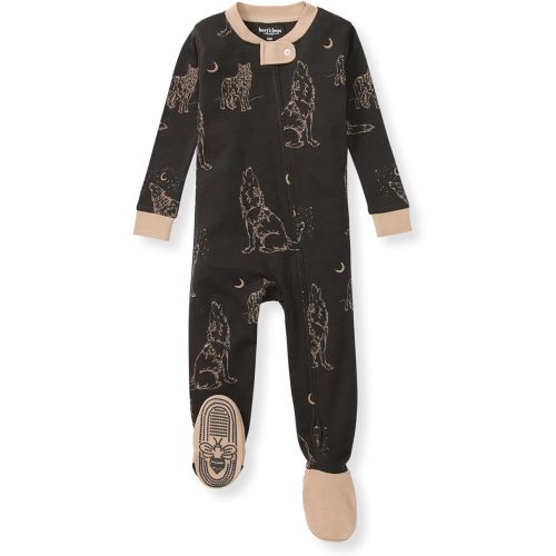 Burt's Bees Baby Boys' Pajamas, Zip-Front Non-Slip Footed Sleeper, Organic Cotton