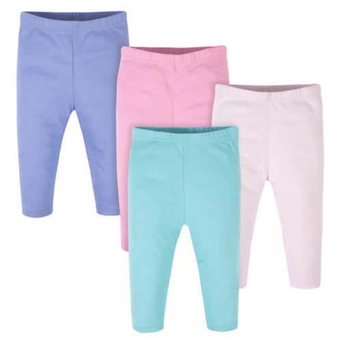 4-Pack Baby Girls Pastel Pants