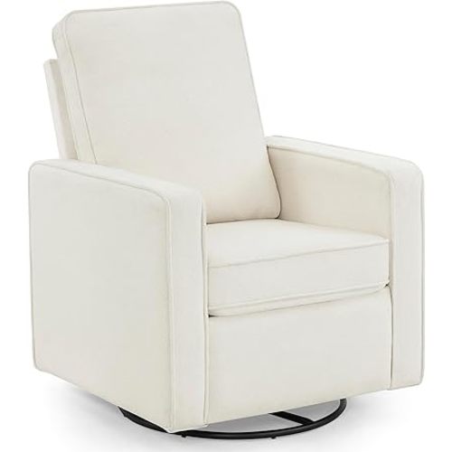 Delta Children Luna Nursery Swivel Glider - Greenguard Gold Certified and Oeko-TEX Standard 100 Fabric, Dovetail Grey