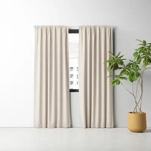 Loria Plush Velvet 100% Blackout Curtains For Bedroom, Living Room - Single Panel