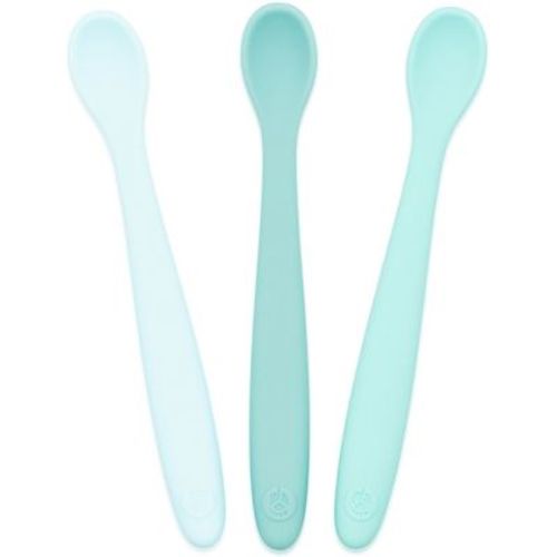 WeeSprout Silicone Baby Spoons, First Stage Infant Feeding Utensils With Soft-Tip, Set of 3