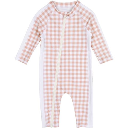 SwimZip Girls' Long-Sleeve UPF 50+ Swimsuit for Baby, Toddler, & Little Girls