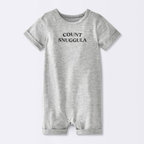 Baby' Halloween 'Count Snuggula' Jersey Romper - Cloud Island™ Heather Gray 0-3M