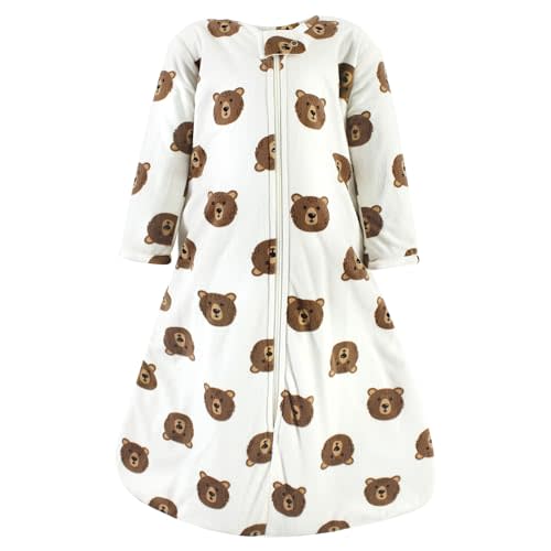 Hudson Baby Unisex Baby Long Sleeve Plush Faux Fur Sleeping Bag, Wearable Blanket