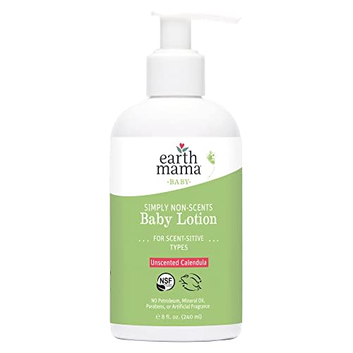 Earth Mama Simply Non-Scents Baby Lotion with Organic Calendula, 8-Fluid Ounce (Packaging May Vary)
