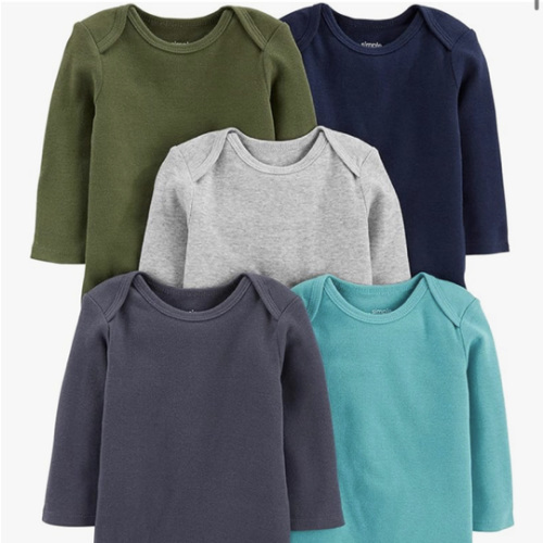 Simple Joys by Carter's Baby Boys Long-Sleeve Bodysuit Pack of 5Bodysuit