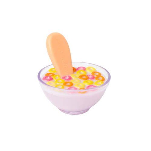 Tiny Loops Cereal Bowl: Interactive Doll Breakfast Feeding Toy