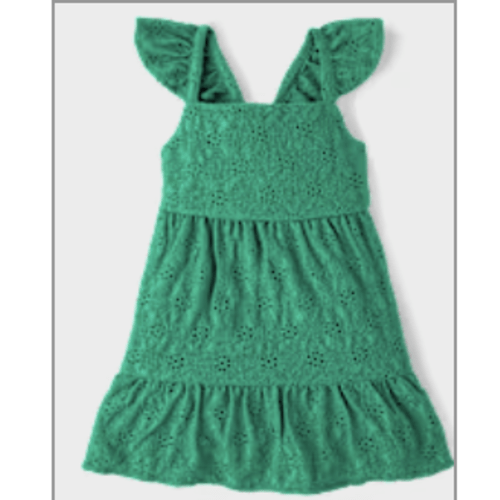 Baby And Toddler Girls Sleeveless Eyelet Bow Back Dress