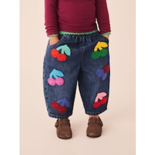 Buy Rainbow Cherry Crochet Embroidered Barrel Jeans (3mths-7yrs) from Next USA