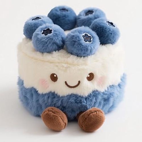 8" Birthday Cake Plush Cute Smile Cake Pillow Stuffed Animals with Legs & Smiley Face Funny Soft Food Plushies Toy for Gifts for Kids Birthday