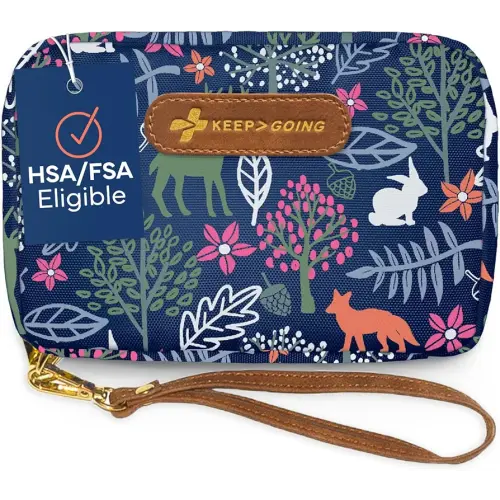 KeepGoing Kids' 130 Pc First Aid Kit - Car, Home, Purse, Diaper Bag - Latex-Free Bandages, TSA-Approved Travel Size