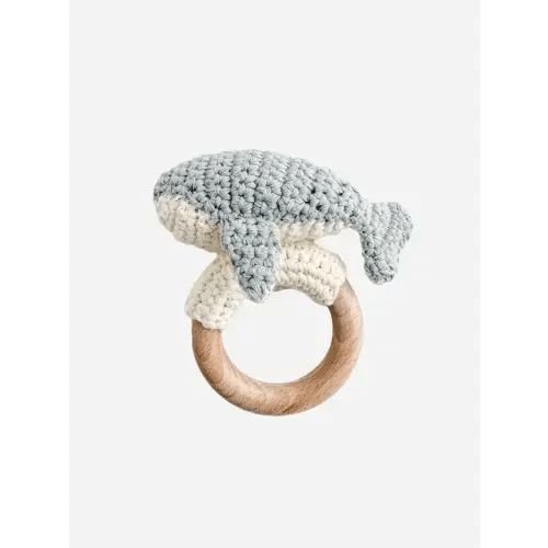 Whale Crocheted Rattle Teether