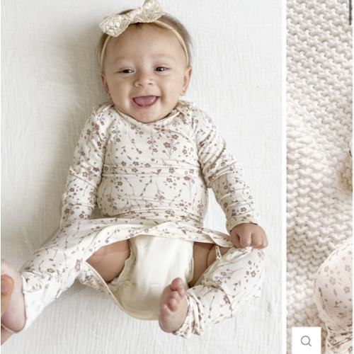 Posie Mauve Convertible Footie Pajamas | günamüna