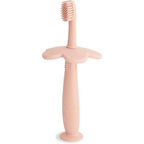 mushie Flower Toddler Training Toothbrush (Blush)