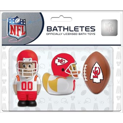 Baby Fanatic Bath Toys 3 Pack - Kansas City Chiefs - Officially Licensed NFL Toy Set for Babies
