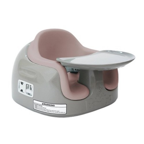 Bumbo Baby Infant Toddler Soft Foam Multi Seat with Removable Tray and Safety Buckle Straps for Kids' 6-36m - Sonoran Rose on Breige