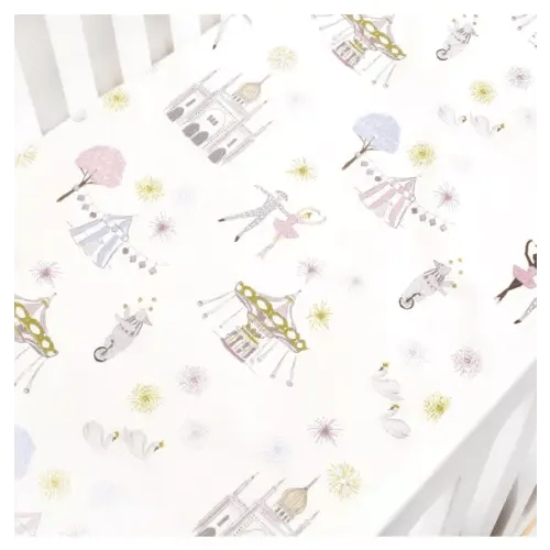 Brands We Love Adventures in Wonderland Crib Sheet - Rose by Janie and Jack
